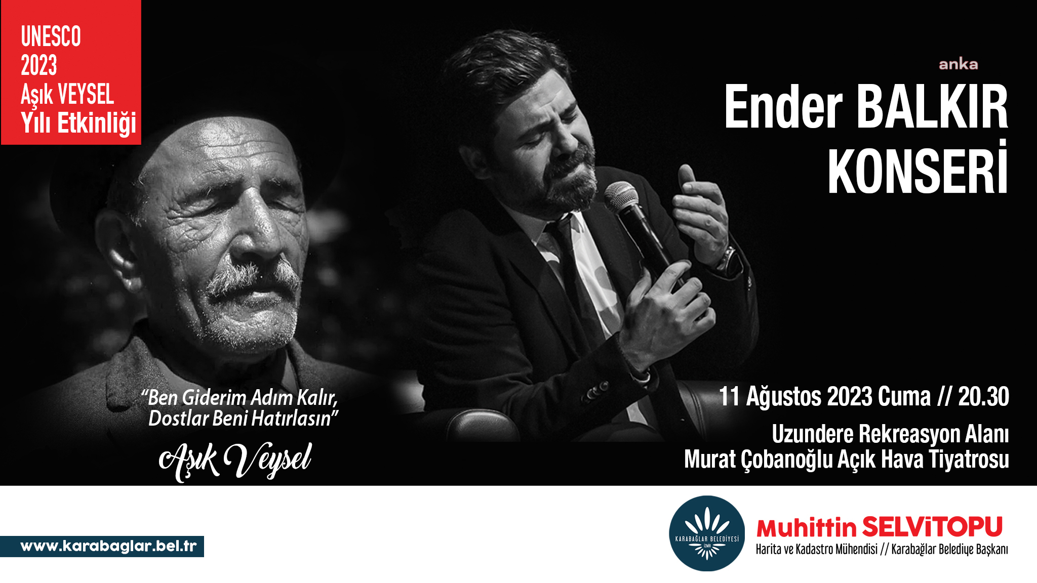 KARABAĞLAR’DA AŞIK VEYSEL TÜRKÜLERLE ANILACAK