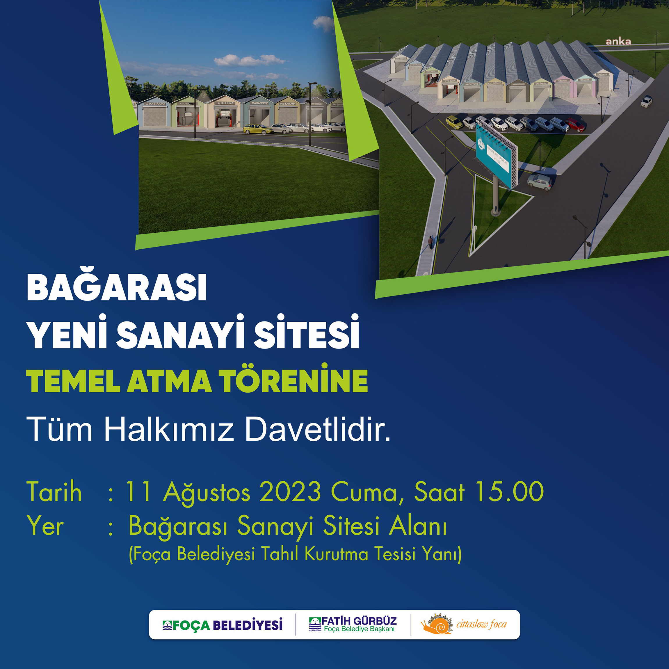 FOÇA BAĞARASI SANAYİ SİTESİ’NİN TEMELİ TÖRENLE ATILACAK