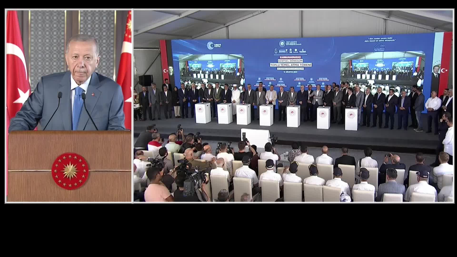 ERDOĞAN: TÜRKİYE GENELİNDE 6,5 MİLYON KONUTU SÜRATLE DÖNÜŞTÜRMEYİ HEDEFLİYORUZ