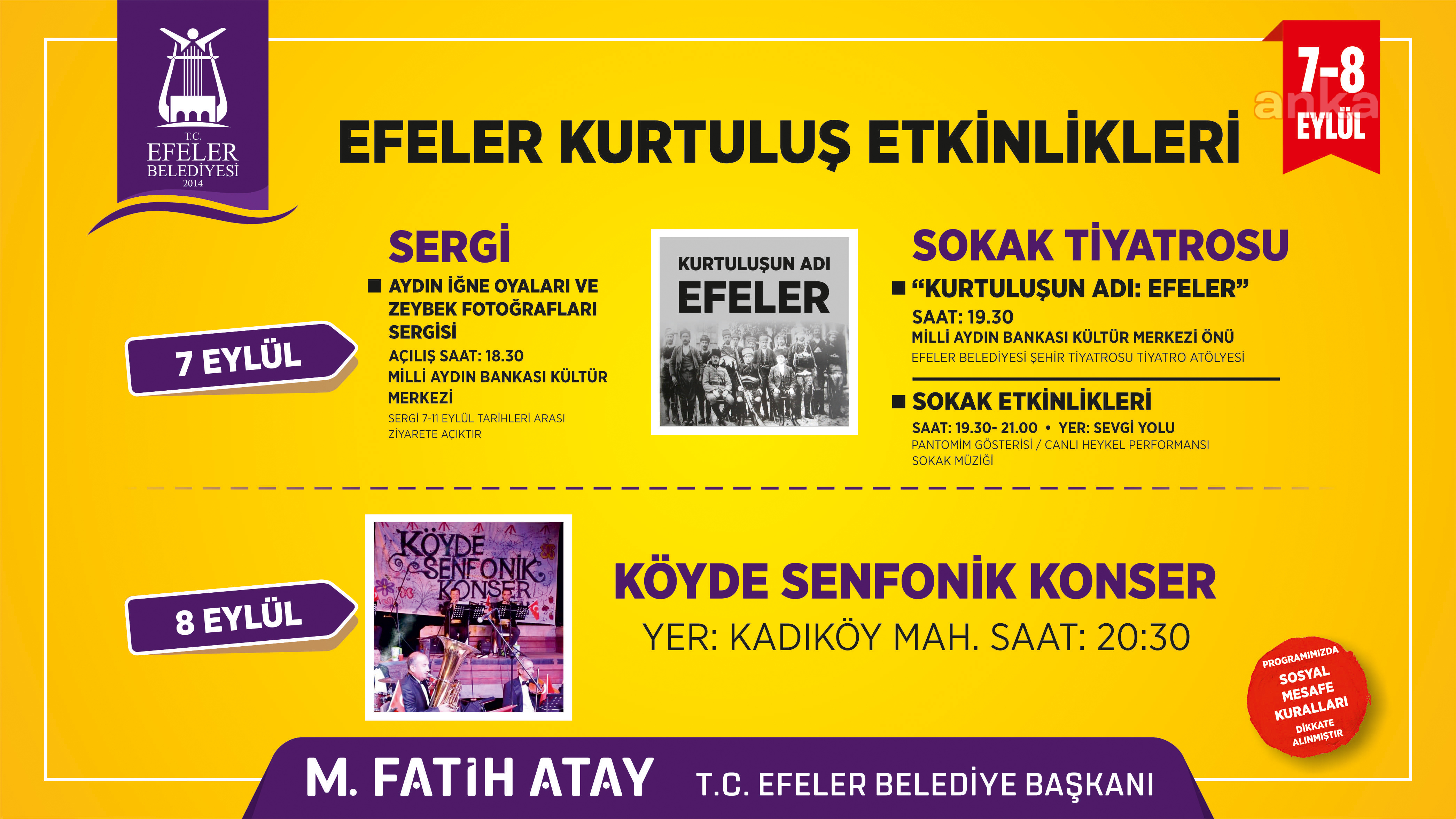 EFELER’DE 7 EYLÜL ETKİNLİKLERLE KUTLANACAK