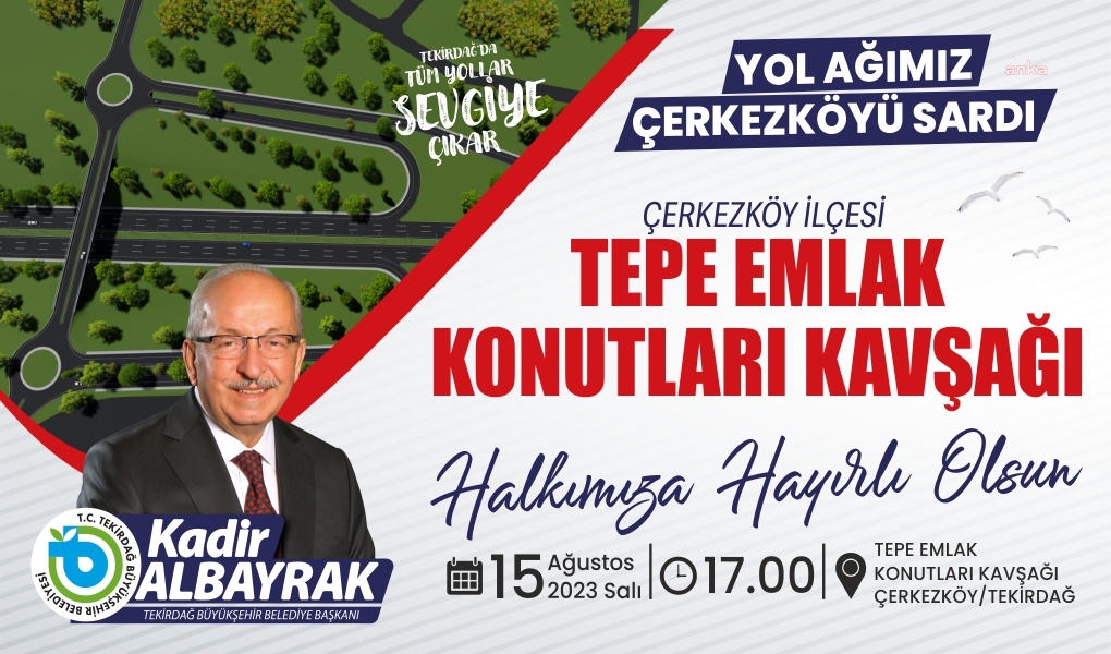 TEKİRDAĞ BÜYÜKŞEHİR BELEDİYESİ, TEPE EMLAK KONUTLARI KAVŞAĞI’NDAKİ ÇALIŞMALARDA SONA YAKLAŞTI