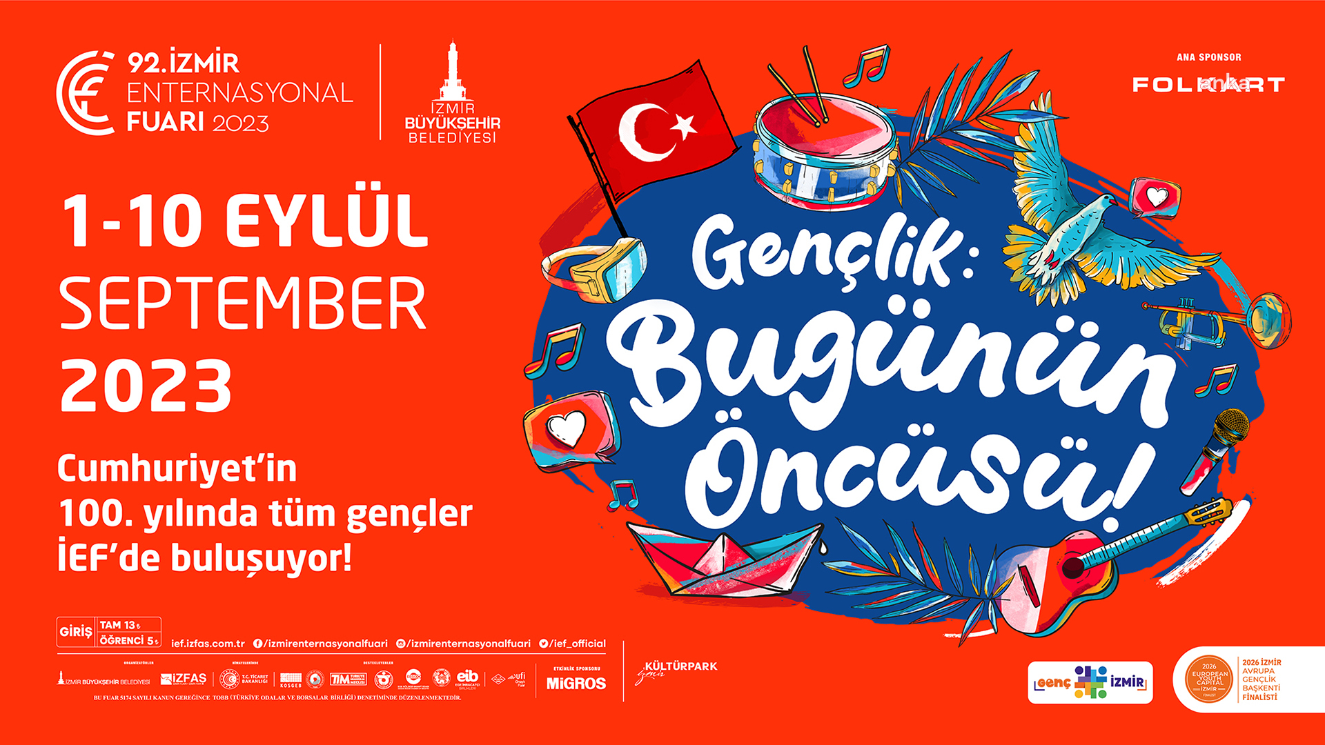 92. İZMİR ENTERNASYONEL FUARI, 1 EYLÜL’DE “GENÇLİK” TEMASIYLA KAPILARINI AÇIYOR
