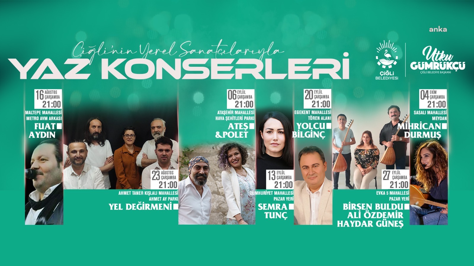 ÇİĞLİ BELEDİYESİ’NİN YAZ KONSERLERİNDE SAHNE YEREL SANATÇILARIN