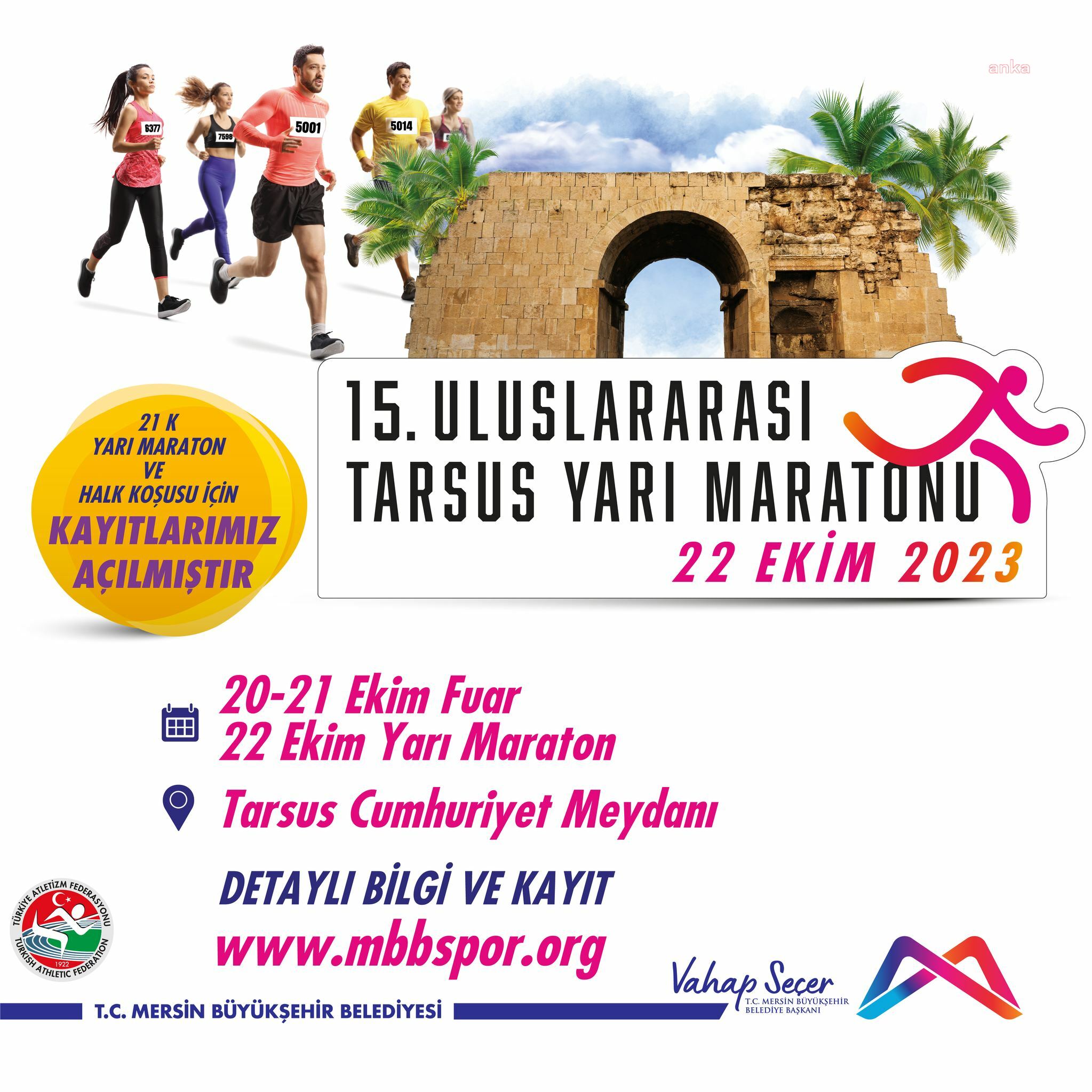 15. TARSUS YARI MARATONU'NA KAYITLAR BAŞLADI