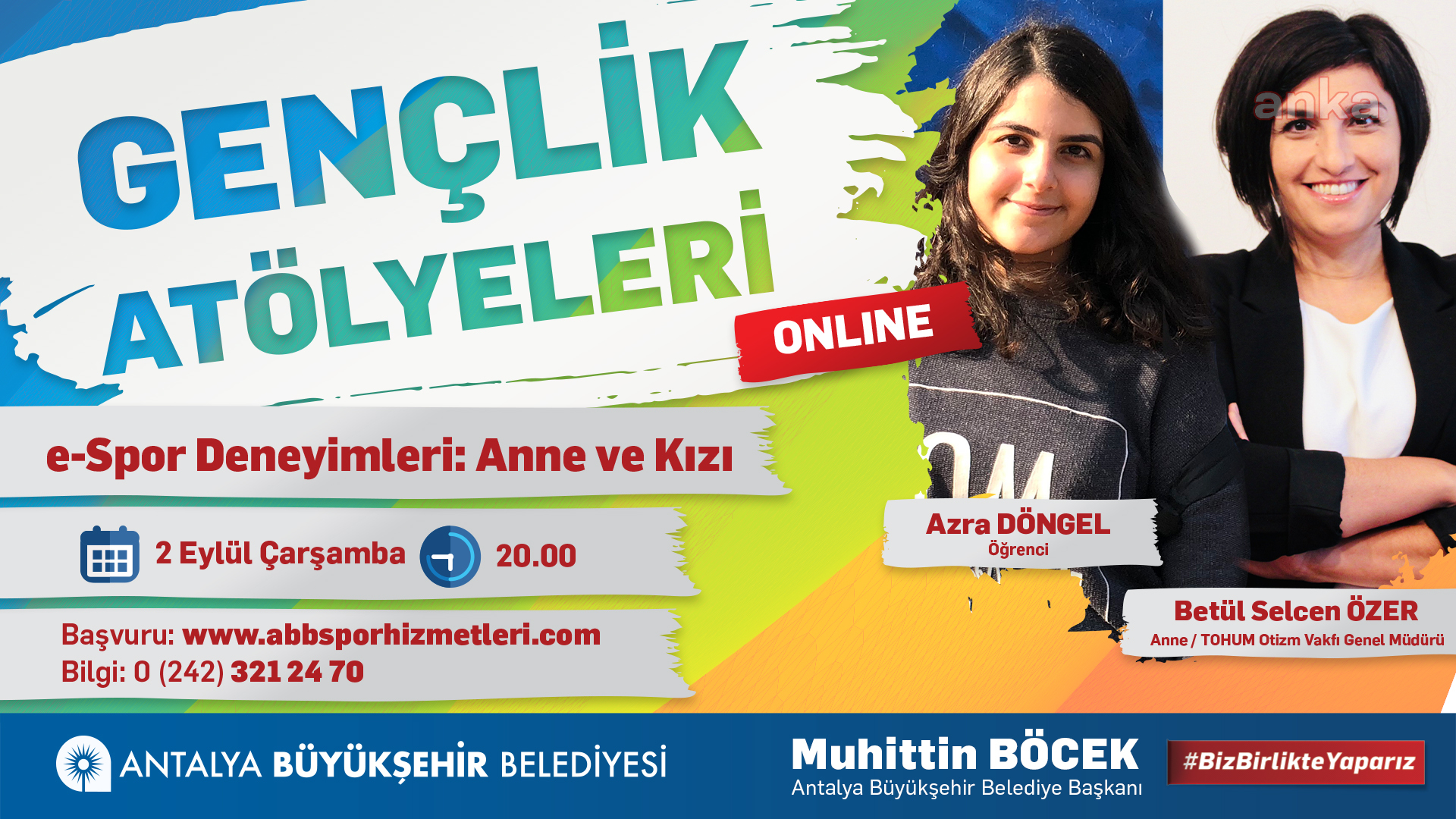 ANTALYA BÜYÜKŞEHİR’İN ‘GENÇLİK ATÖLYELERİ’ DEVAM EDİYOR