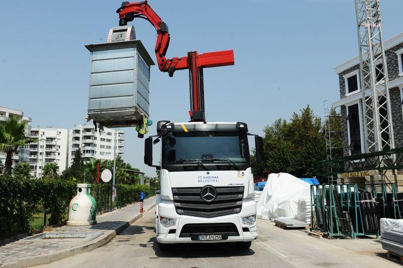 KARŞIYAKA BELEDİYESİ’NİN DAHA TEMİZ BİR KENT İÇİN KULLANMAYA BAŞLADIĞI YER ALTI ÇÖP KONTEYNERLERİN SAYISI 300’E ULAŞTI