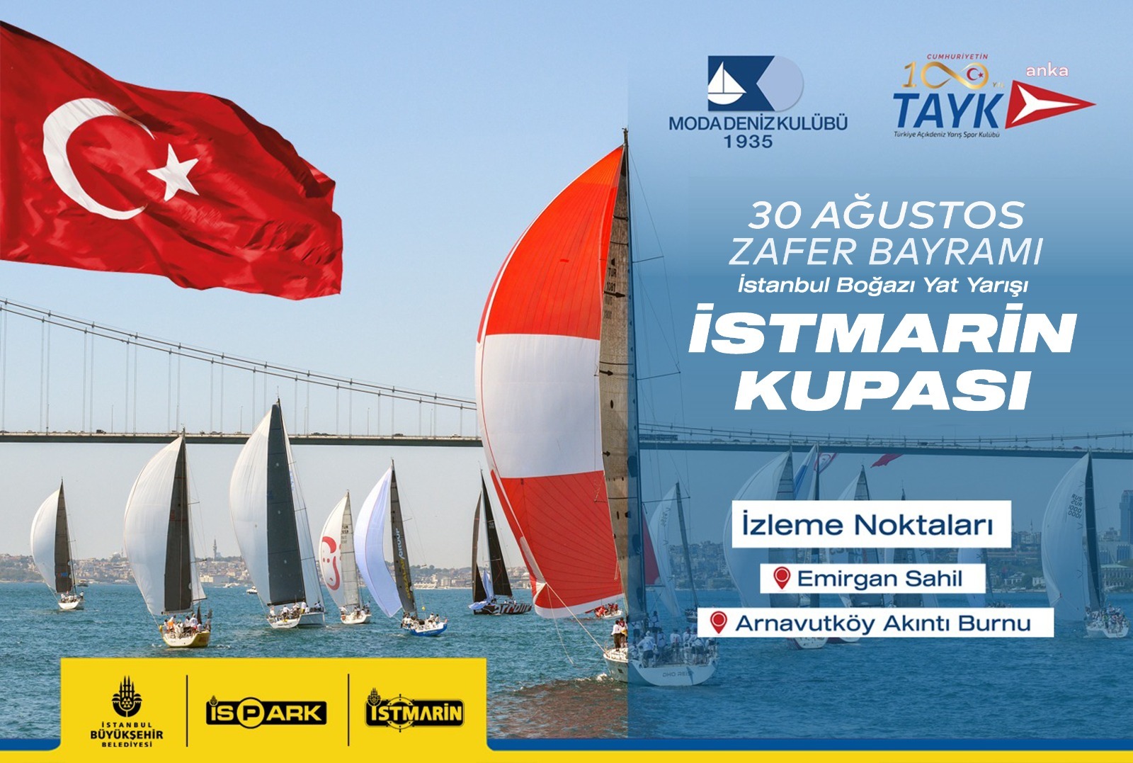 İBB’DEN 30 AĞUSTOS ZAFER BAYRAMI’NA ÖZEL YAT YARIŞI