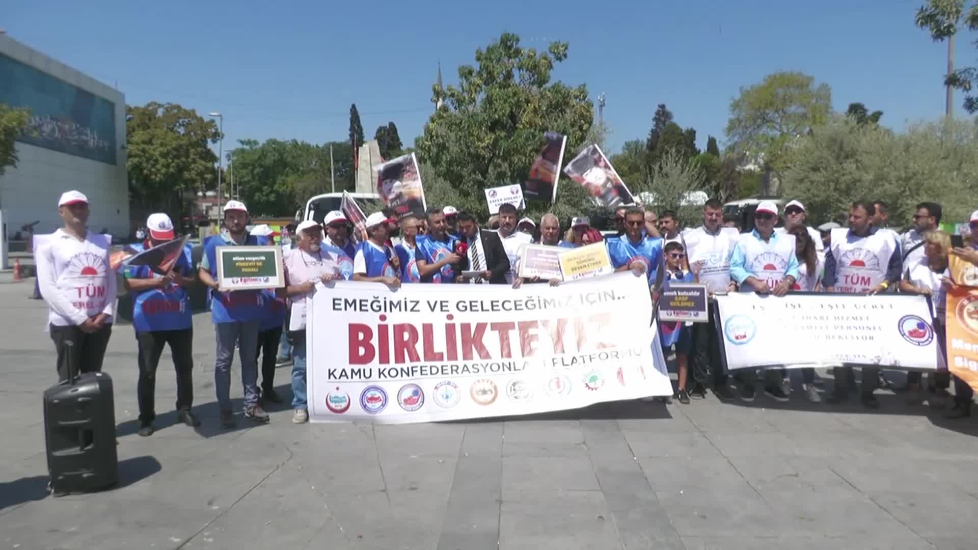 KAMU KONFEDERASYONLARI PLATFORMU’NDAN İSTANBUL’DA “İŞ BIRAKMA” EYLEMİ: “GREV HAKKI İLE TAMAMLANMIŞ GERÇEK BİR TOPLU SÖZLEŞME İSTİYORUZ”