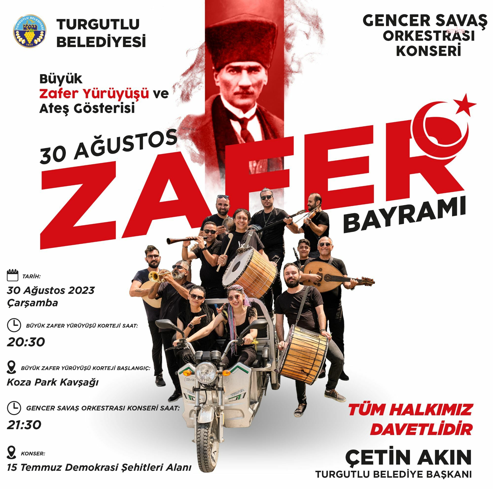 TURGUTLU’DA 30 AĞUSTOS ZAFER BAYRAMI COŞKUSU YAŞANACAK