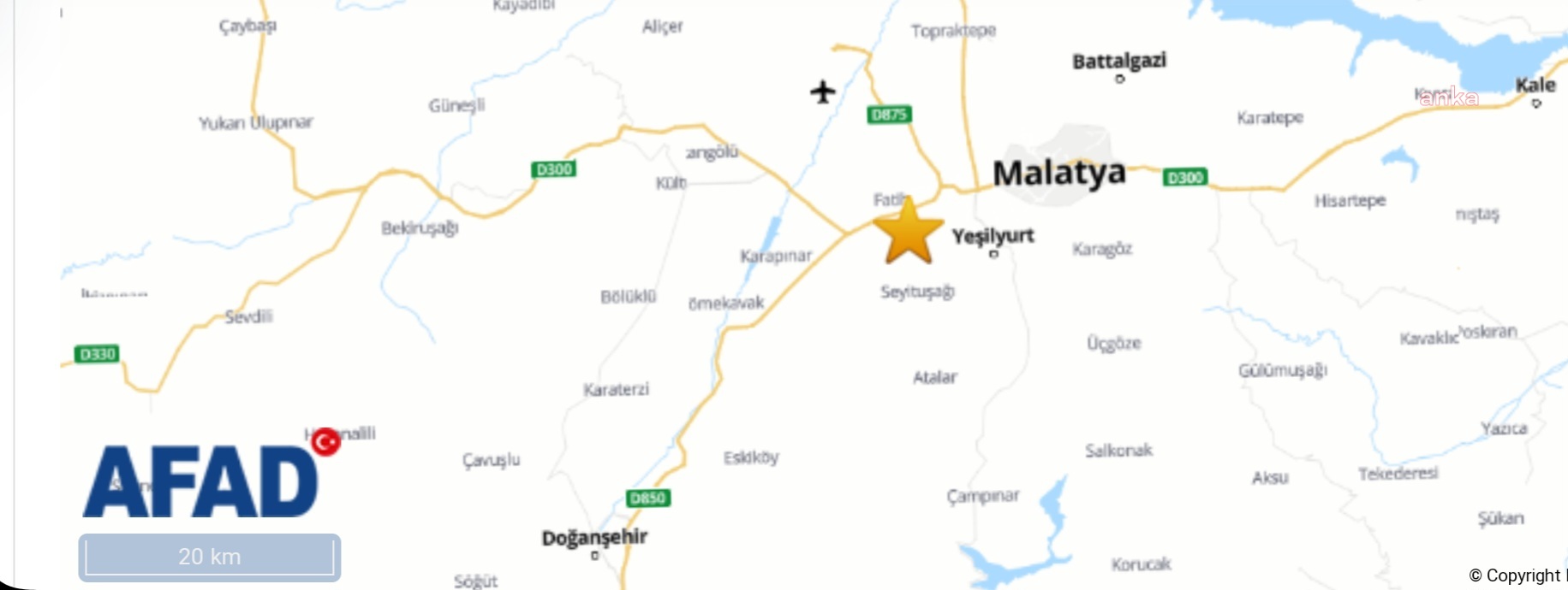 MALATYA YEŞİLYURT'TA 5 BÜYÜKLÜĞÜNDE DEPREM OLDU