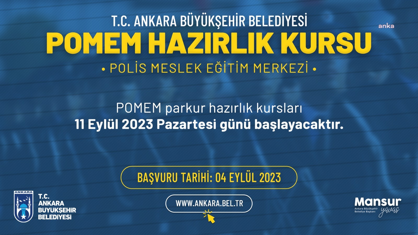 ANKARA BÜYÜKŞEHİR'İN PARKUR HAZIRLIK KURSLARI İÇİN BAŞVURULAR BAŞLIYOR