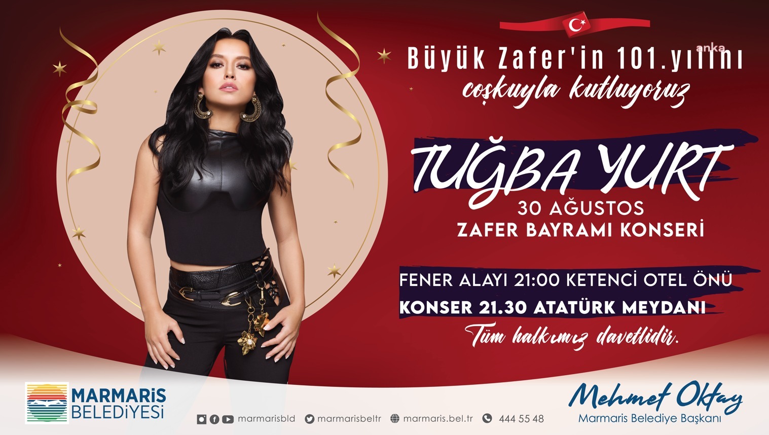 BÜYÜK ZAFERİN 101. YIL DÖNÜMÜ, MARMARİS'TE COŞKU İLE KUTLANACAK