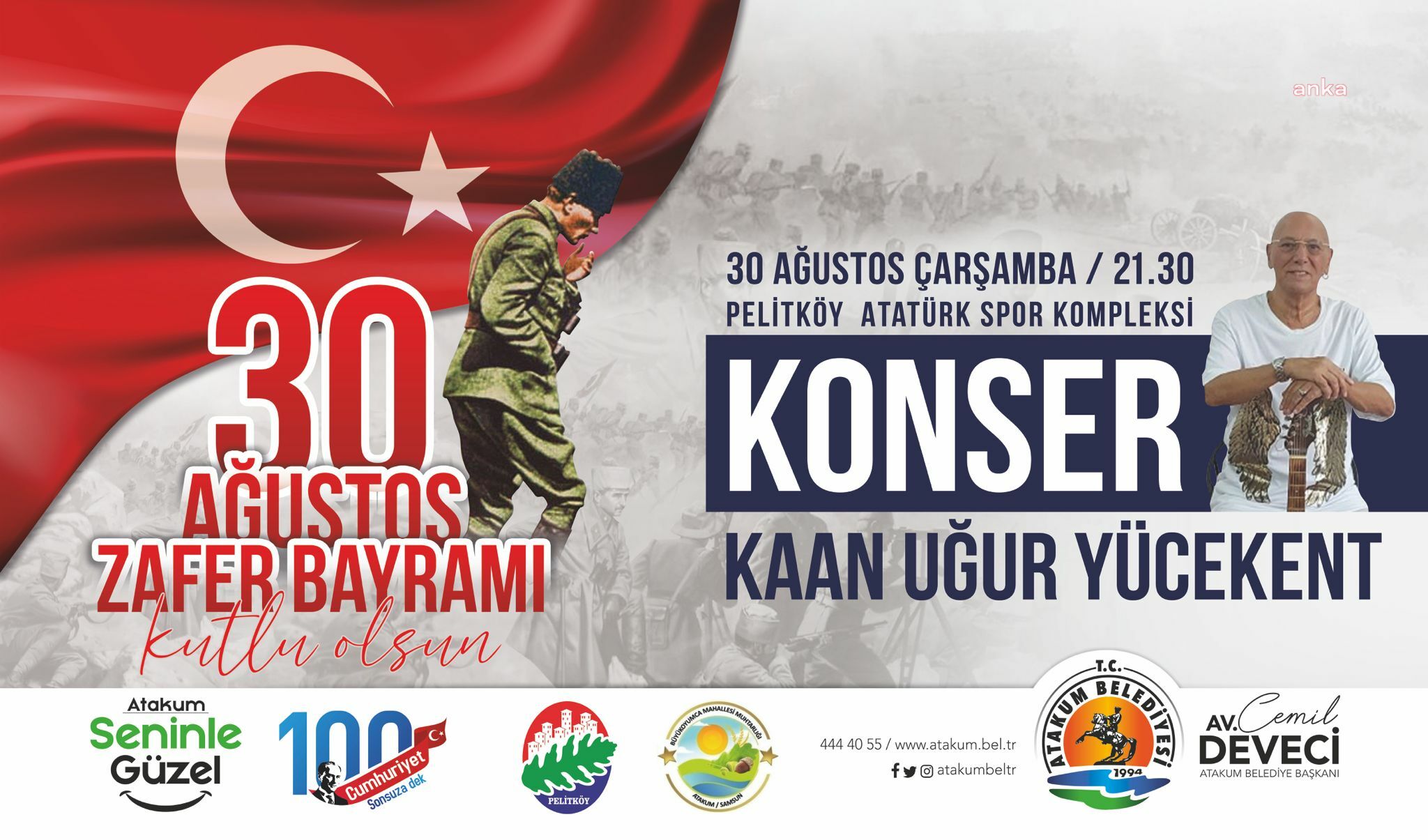 ATAKUM’DA ZAFER BAYRAMI COŞKUSU SOKAKLARA TAŞACAK