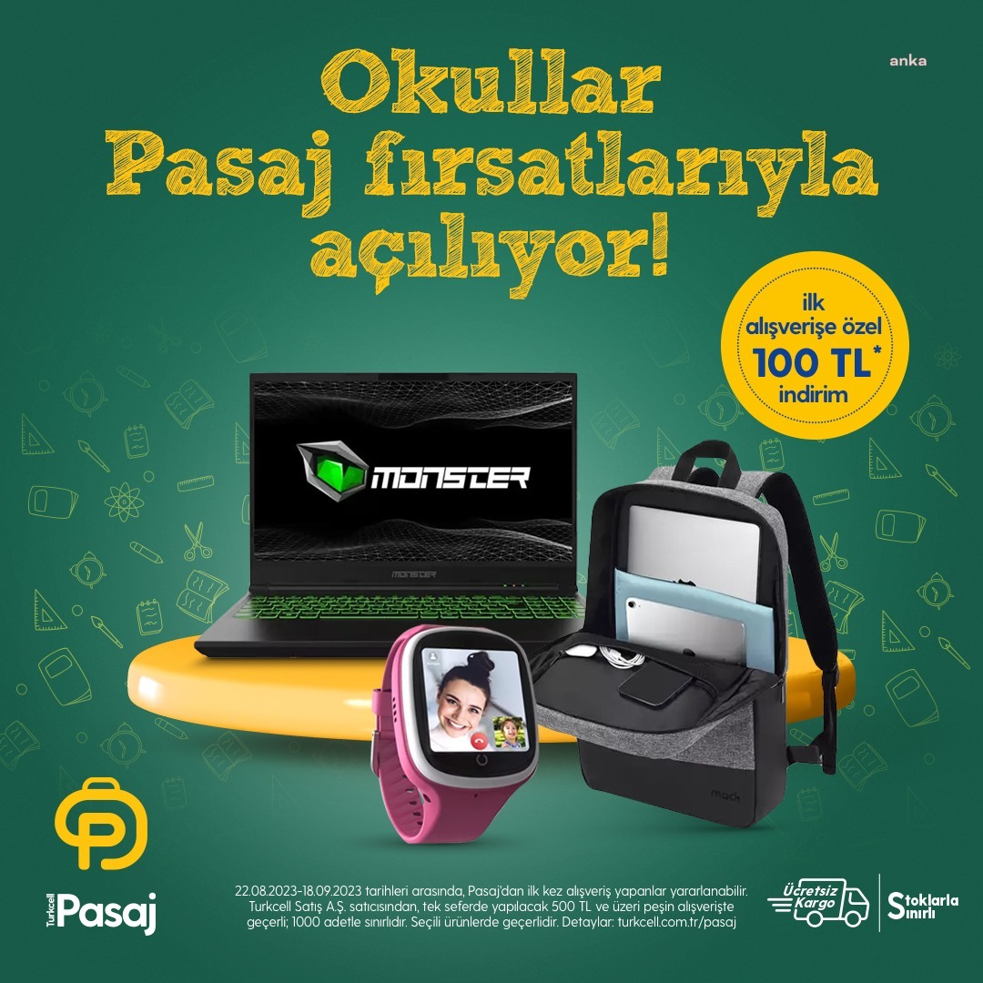 TURKCELL MAĞAZALARINDA VE PASAJ'DA OKULA VE ŞEHRE DÖNÜŞ FIRSATLARI BAŞLADI
