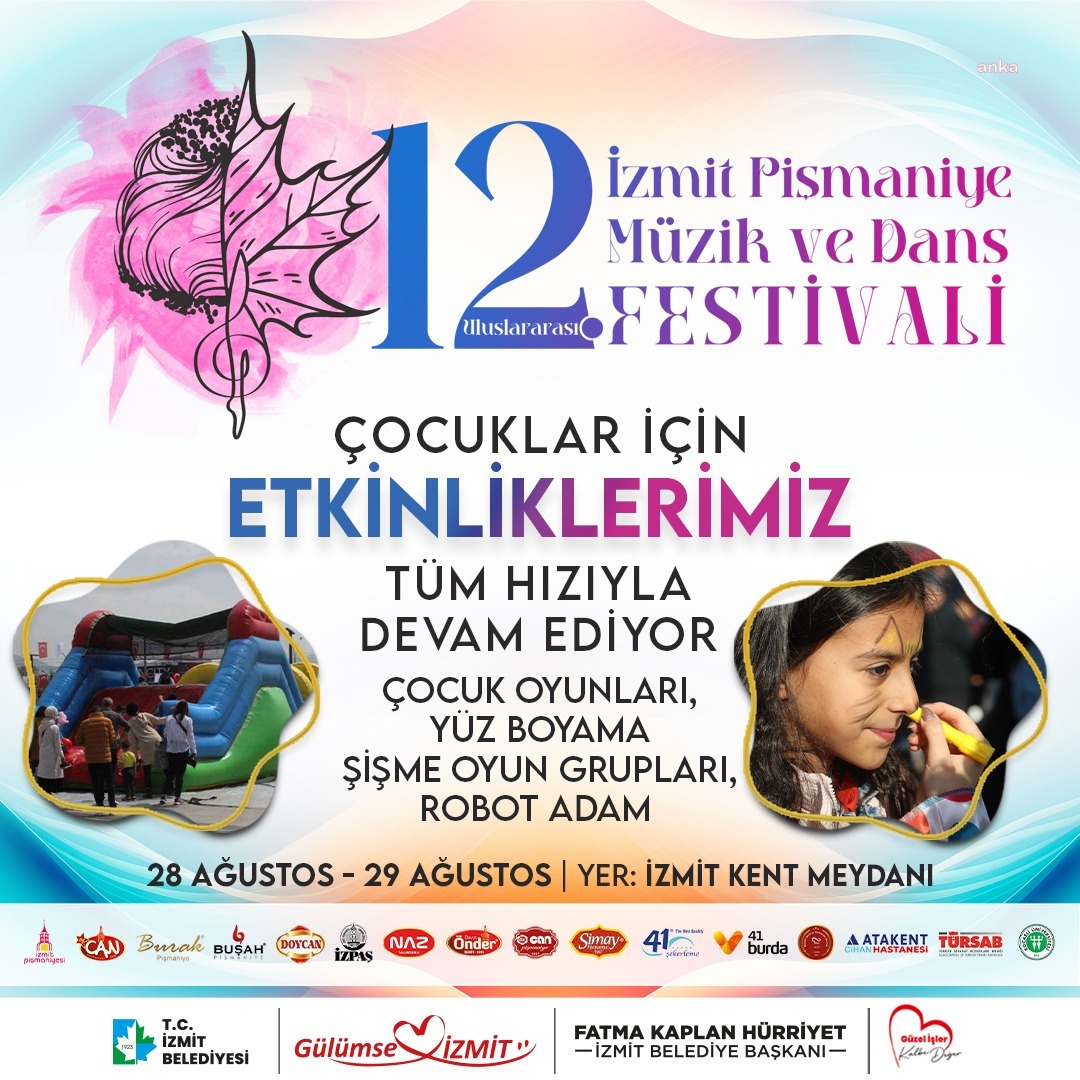 İZMİT BELEDİYESİ'NİN ÇOCUK ETKİNLİKLERİ, KENT MEYDANINDA SÜRÜYOR