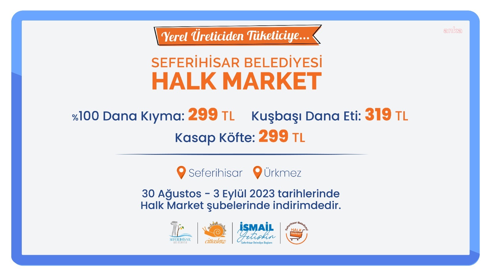 SEFERİHİSAR BELEDİYESİ'NDEN UCUZ ET MÜJDESİ