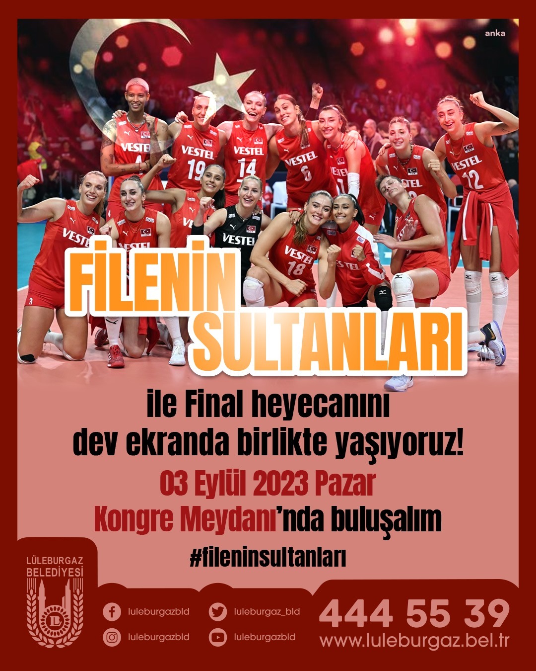 LÜLEBURGAZLILAR FİLENİN SULTANLARI’NI FİNALDE DEV EKRANDA İZLEYECEK