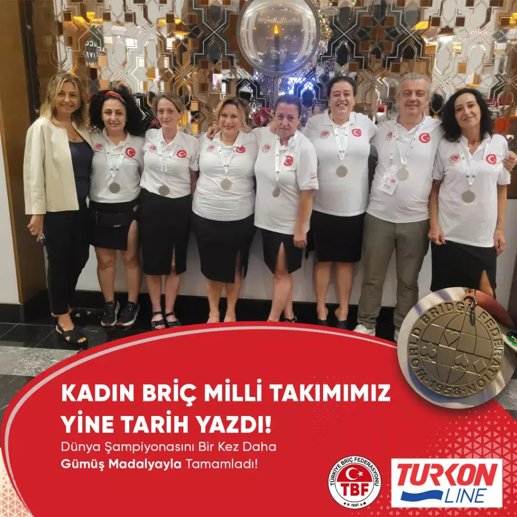 KADIN BRİÇ MİLLİ TAKIMI DÜNYA ŞAMPİYONASI’NDA GÜMÜŞ MADALYA KAZANDI: “KADIN MİLLİLERİMİZ, SADECE SPOR ALANINDA DEĞİL, AZİM VE ÖZVERİNİN SEMBOLÜ OLARAK DA ÖNE ÇIKMAKTA VE YENİ NESİLLERE ÖRNEK OLMAKTADIR”