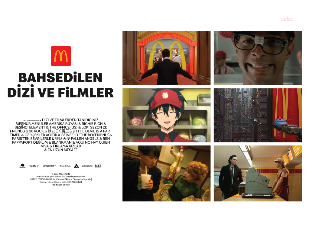 MCDONALD'S, HOLLYWOOD FİLM VE DİZİLERİNE İLHAM VERİYOR