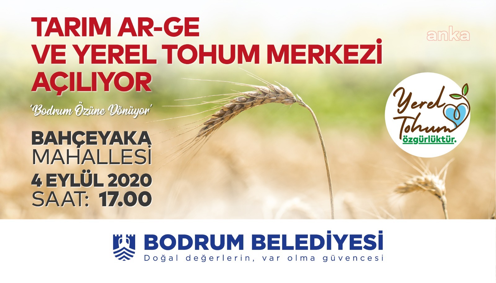 BODRUM’UN YEREL TOHUM MERKEZİ AÇILIYOR