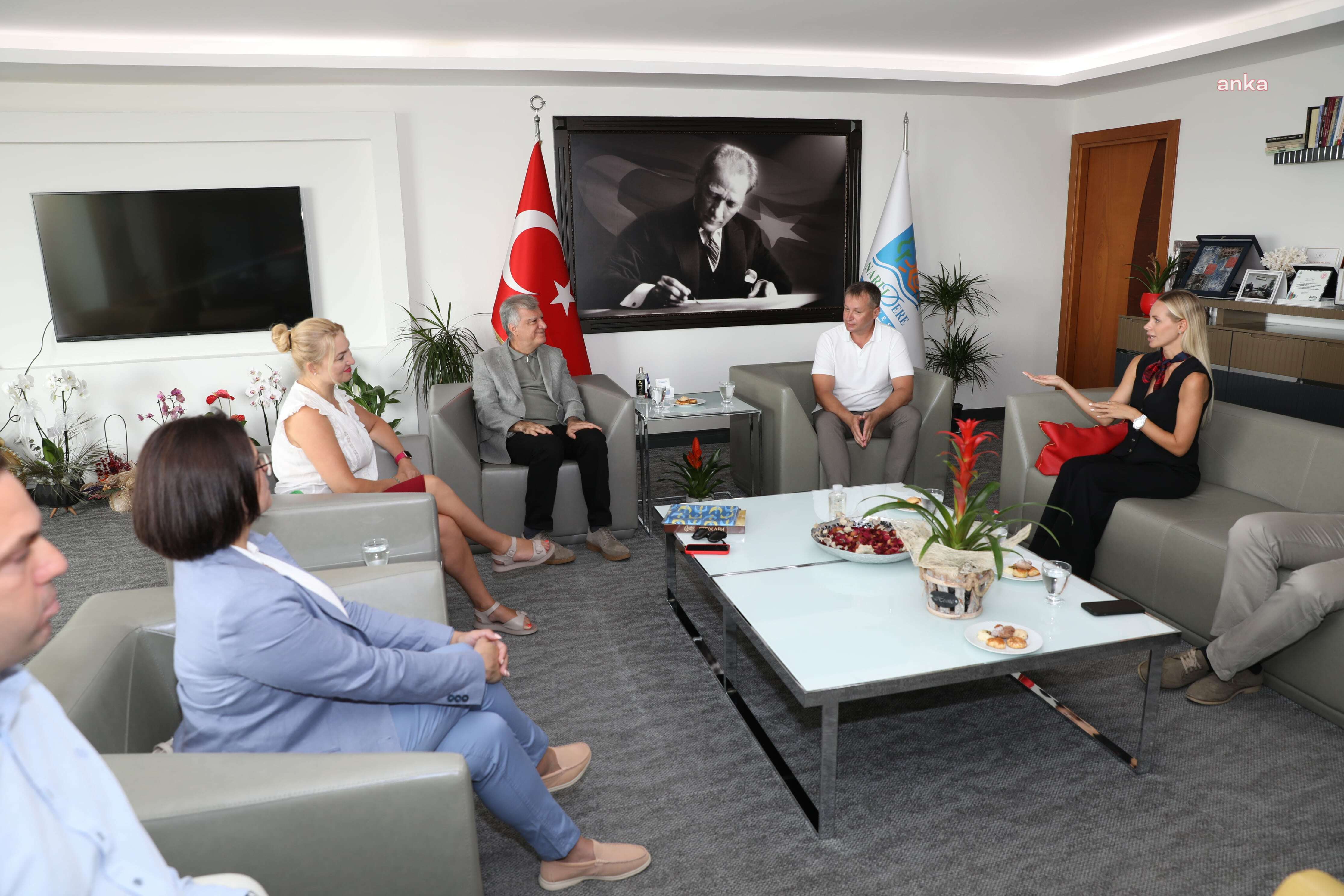 UKRAYNA HEYETİNDEN NARLIDERE BELEDİYE BAŞKANI ENGİN’E ZİYARET