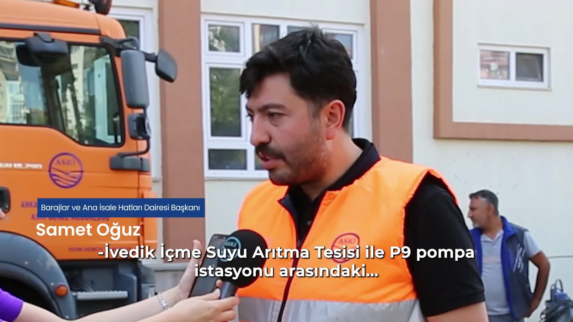 ANKARA’YI BESLEYEN ANA İSALE HATTINDAKİ ARIZAYA MÜDAHALE EDİLDİ