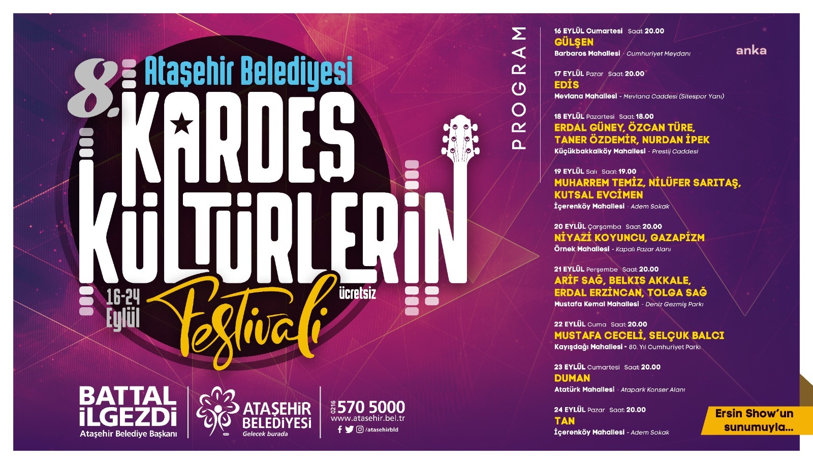 ATAŞEHİR’DE “KARDEŞ KÜLTÜRLERİN FESTİVALİ” 16 EYLÜL’DE BAŞLIYOR