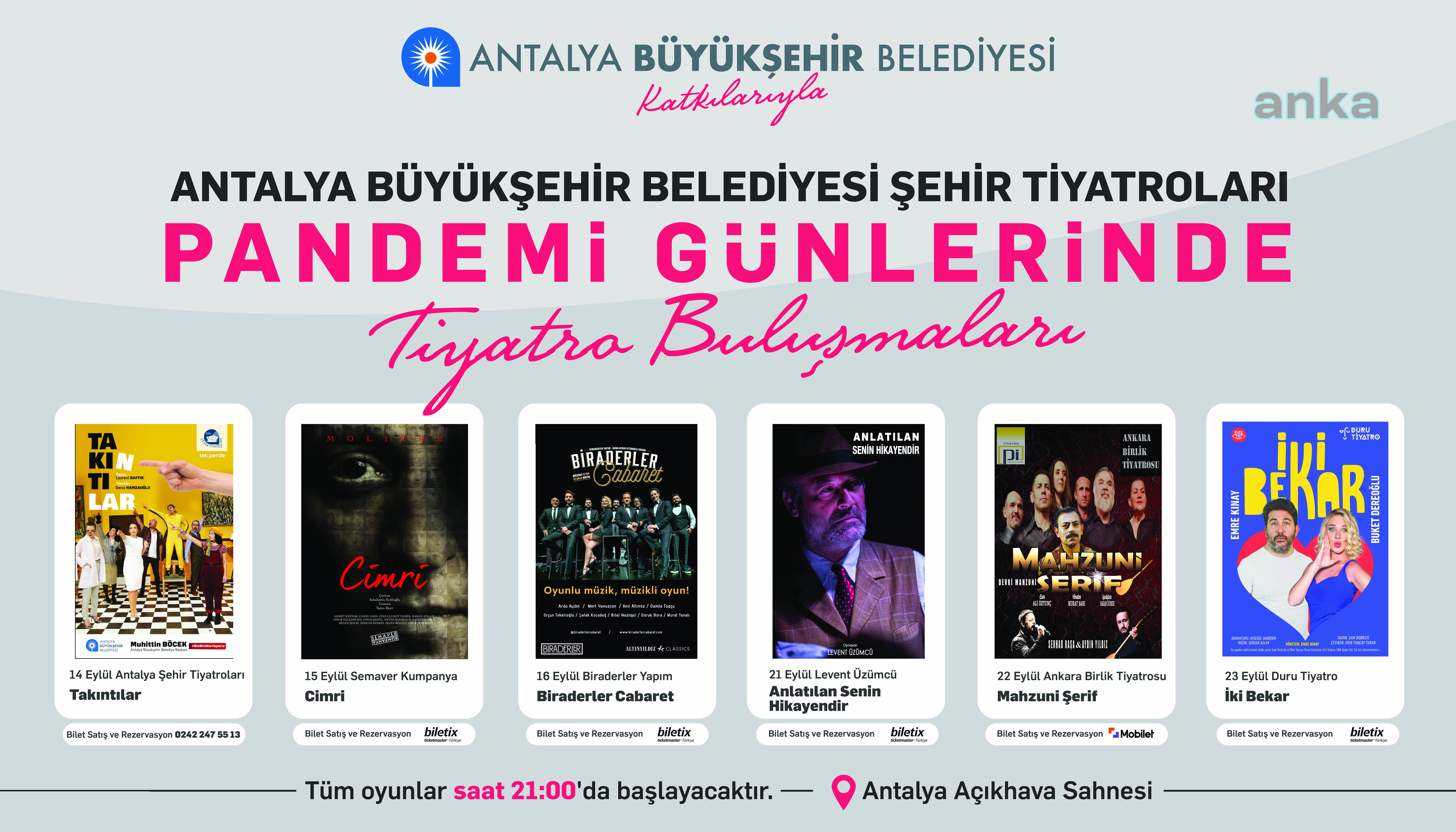 ANTALYA BÜYÜKŞEHİR'DEN ‘PANDEMİ GÜNLERİNDE TİYATRO BULUŞMALARI’