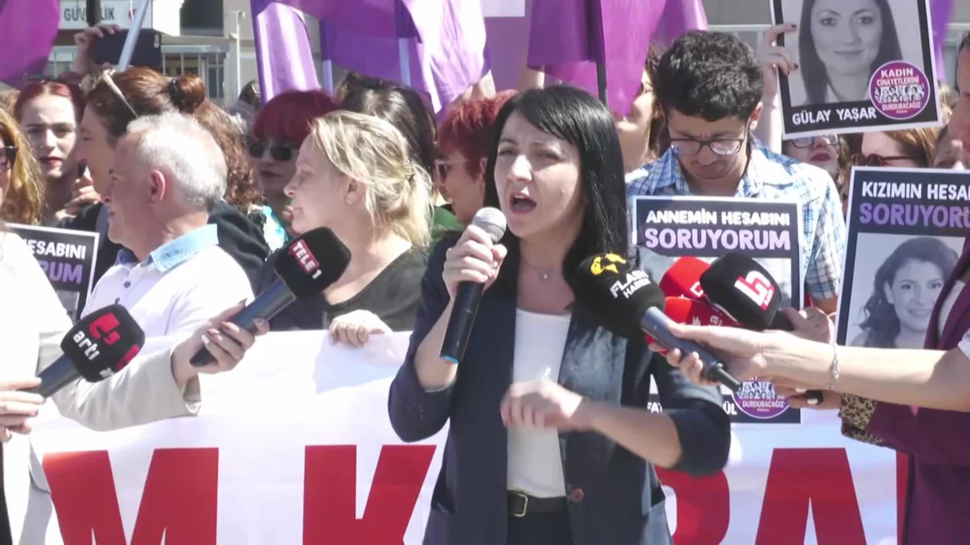 KADIN CİNAYETLERİNİ DURDURACAĞIZ PLATFORMU DERNEĞİ'NE YÖNELİK KAPATMA DAVASI REDDEDİLDİ... FİDAN ATASELİM: "OLMASI GEREKEN BUYDU. OMZUMUZDA BÜYÜK BİR SORUMLULUK TAŞIYORUZ. BU YÜZDEN VARSIN BÜTÜN GÜÇLERİYLE SALDIRSINLAR BİZE"
