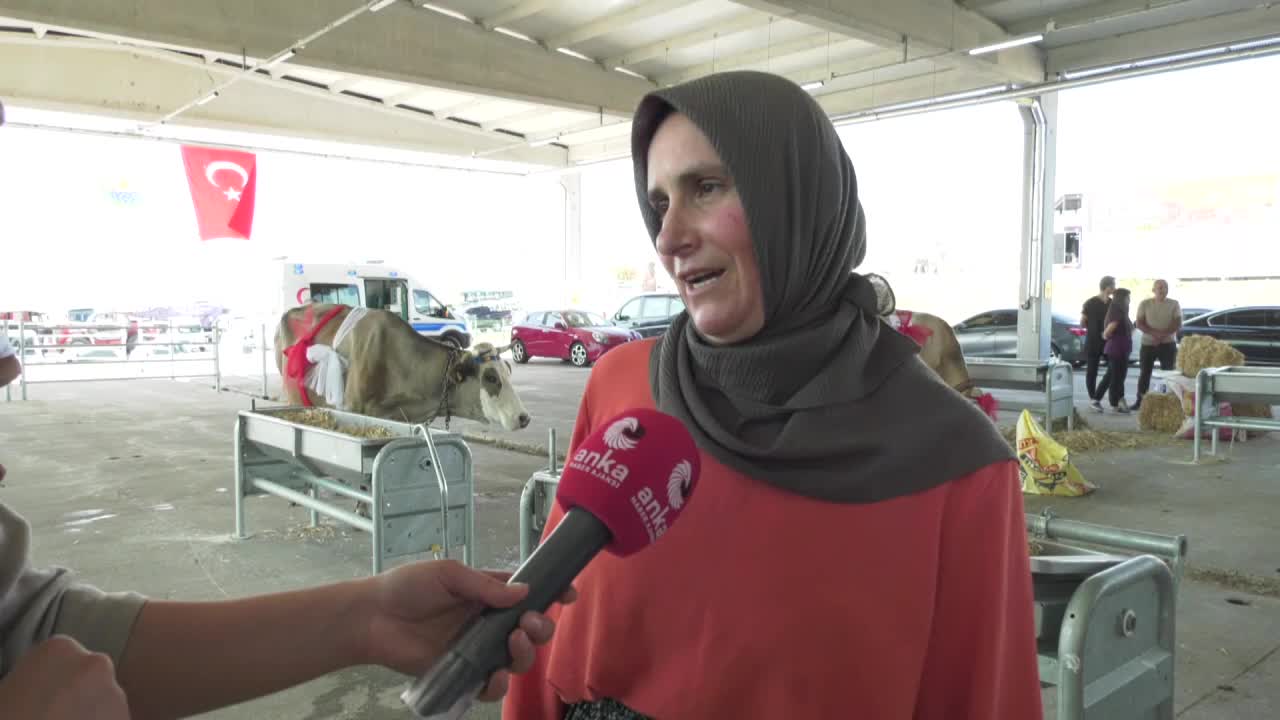 ANKARA'DA TARIM FUARI DÜZENLENDİ, KADIN ÜRETİCİLER ALTIN KAZANMAK İÇİN EN HIZLI SÜTÜ SAĞMA YARIŞMASINA KATILDI