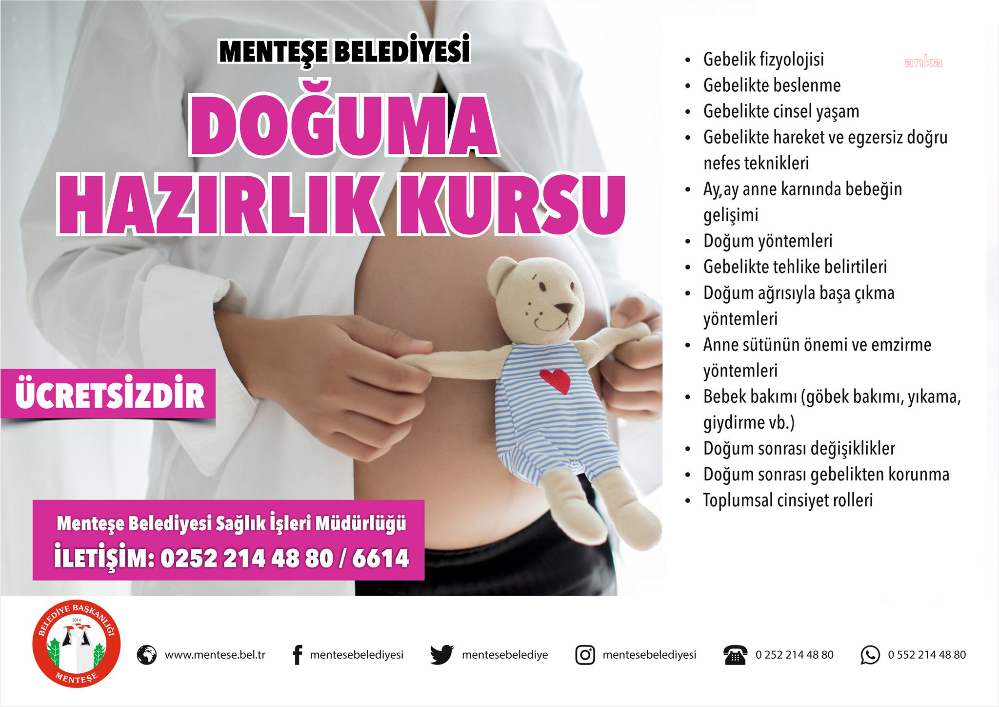 MENTEŞE BELEDİYESİ'NDEN DOĞUMA HAZIRLIK KURSU