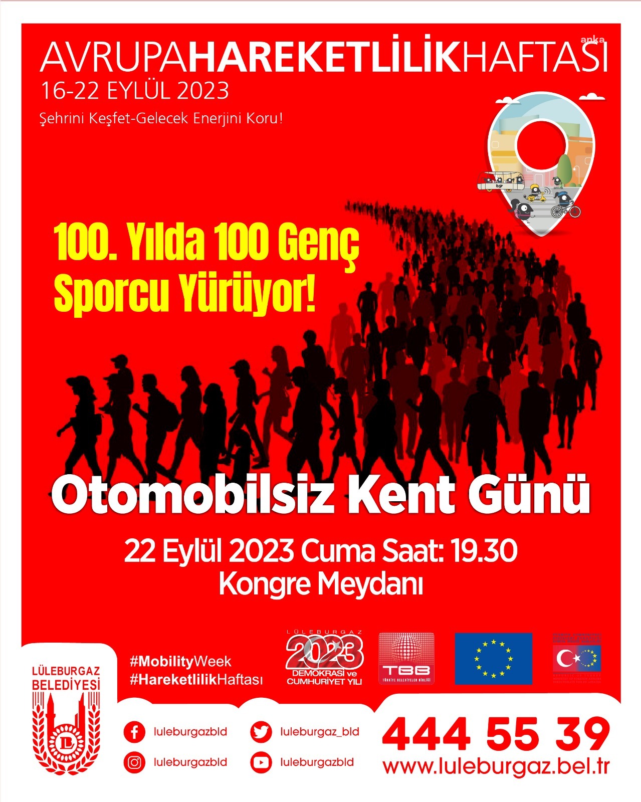 LÜLEBURGAZ’DA 100’ÜNCÜ YILDA 100 GENÇ YÜRÜYECEK