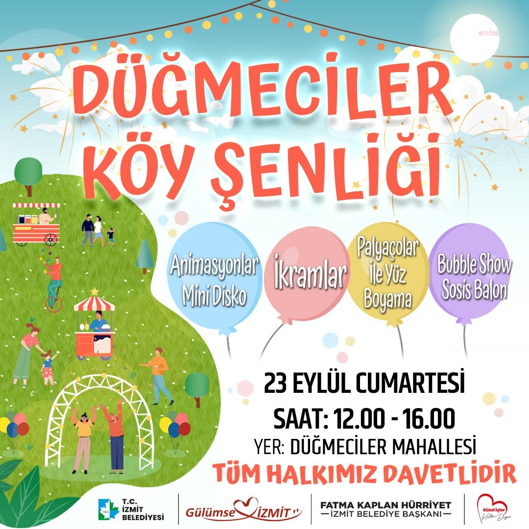 İZMİT BELEDİYESİ'NDEN DÜĞMECİLER'DE KÖY ŞENLİĞİ