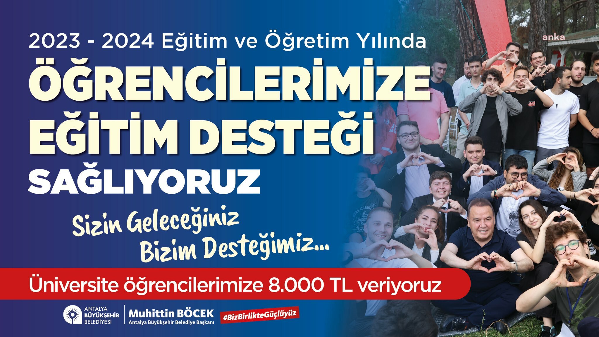 ANTALYA BÜYÜKŞEHİR'DEN ÜNİVERSİTE ÖĞRENCİLERİNE 8 BİN TL EĞİTİM DESTEĞİ