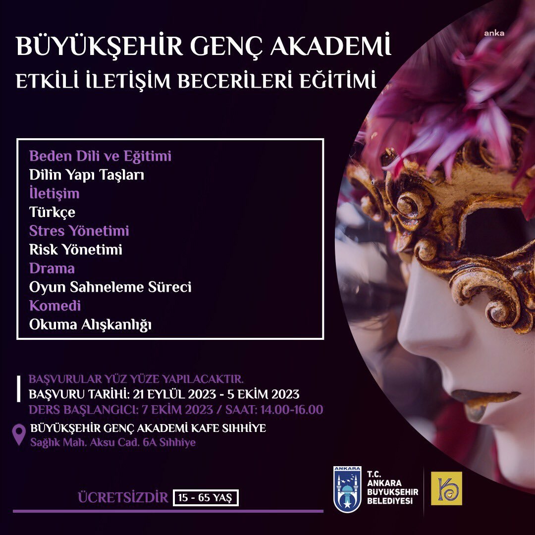 ANKARA BÜYÜKŞEHİR BELEDİYESİ'NDEN ETKİLİ İLETİŞİM BECERİLERİ EĞİTİMİ