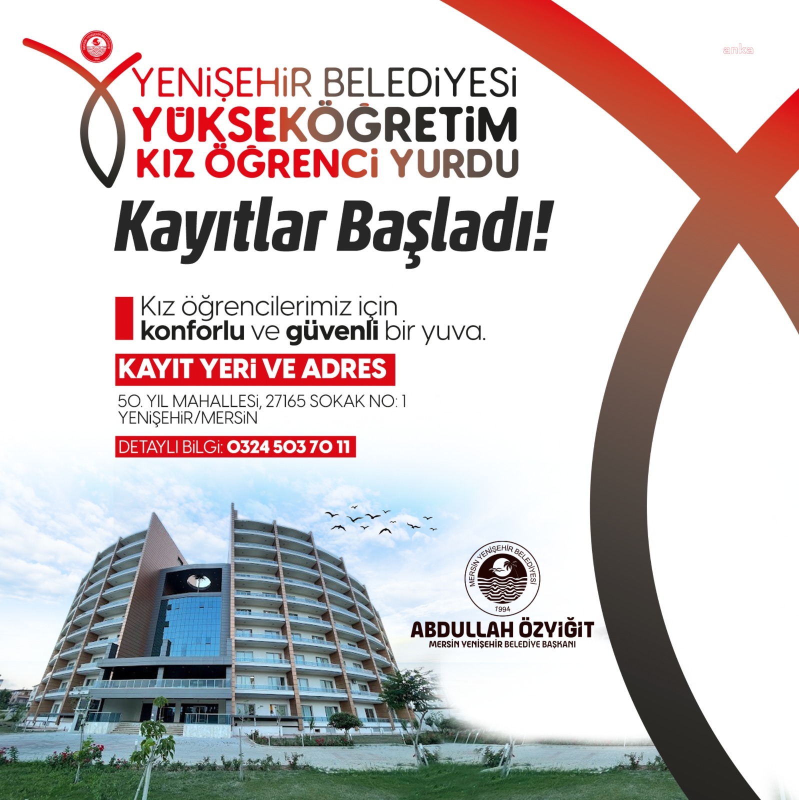 YENİŞEHİR BELEDİYESİ KIZ ÖĞRENCİ YURDU İÇİN KAYITLAR BAŞLADI