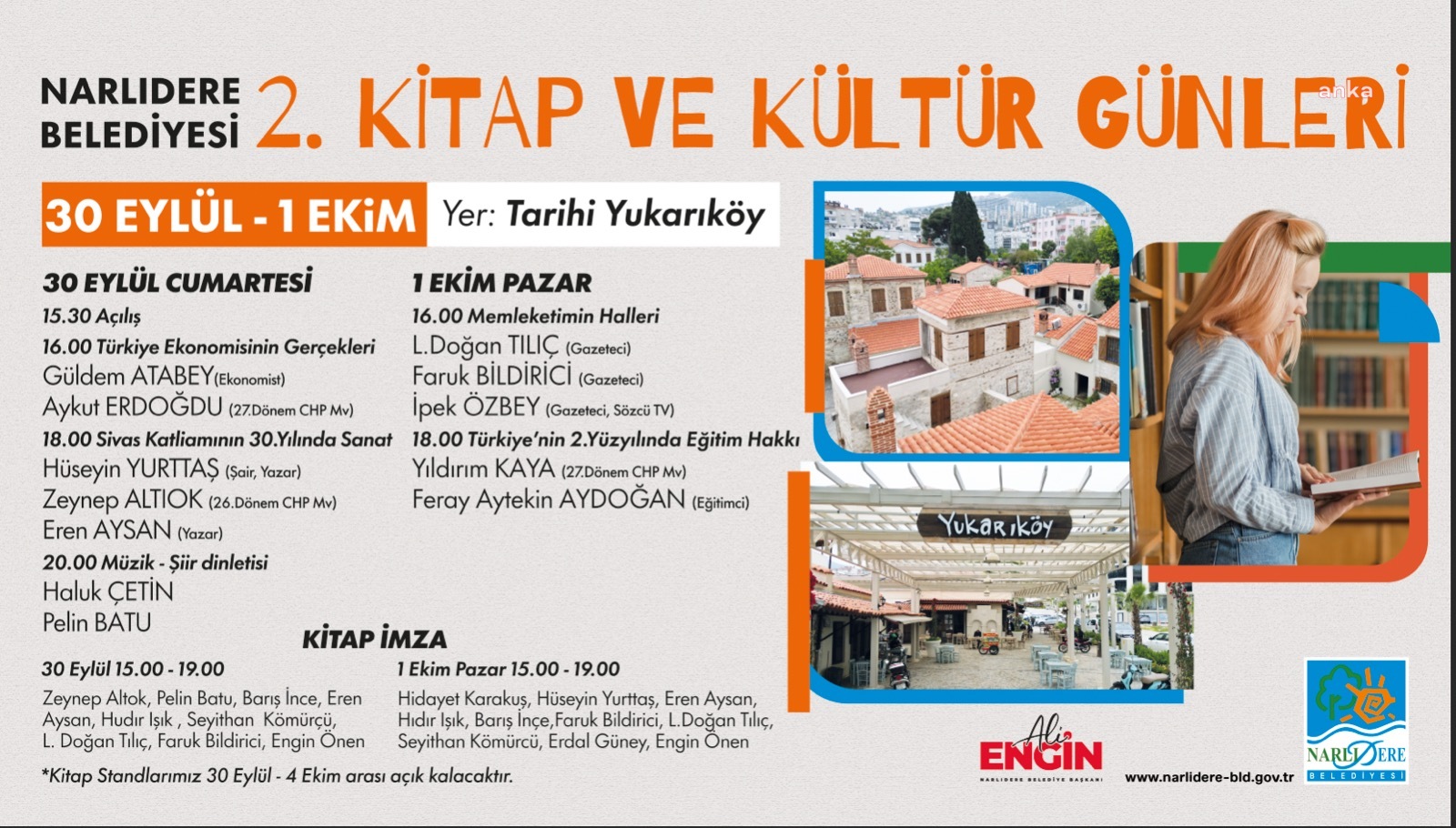 NARLIDERE 2.KİTAP VE KÜLTÜR GÜNLERİ İÇİN GERİ SAYIM