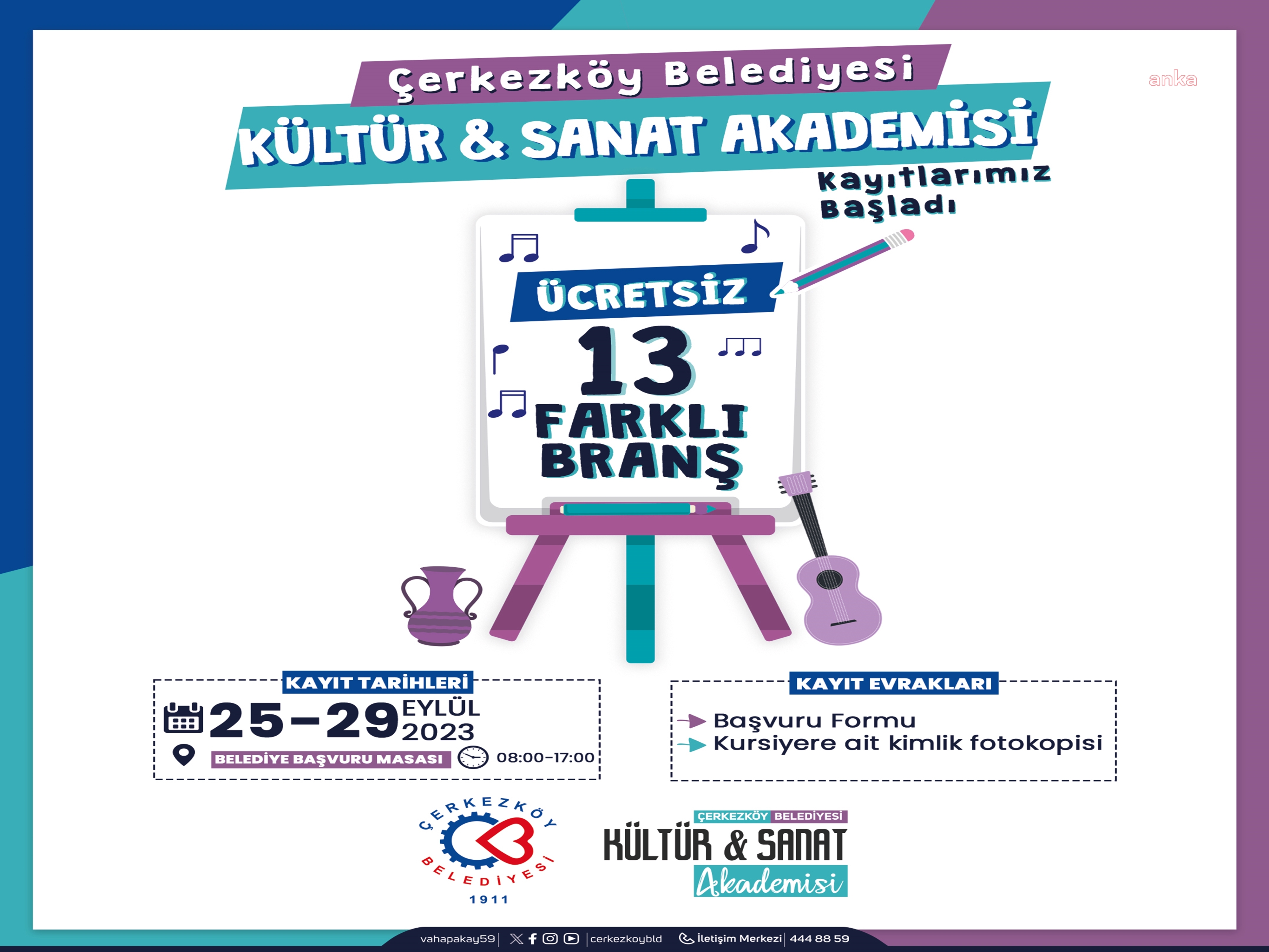 ÇERKEZKÖY'DE KÜLTÜR VE SANAT AKADEMİSİ KURSLARI BAŞLIYOR