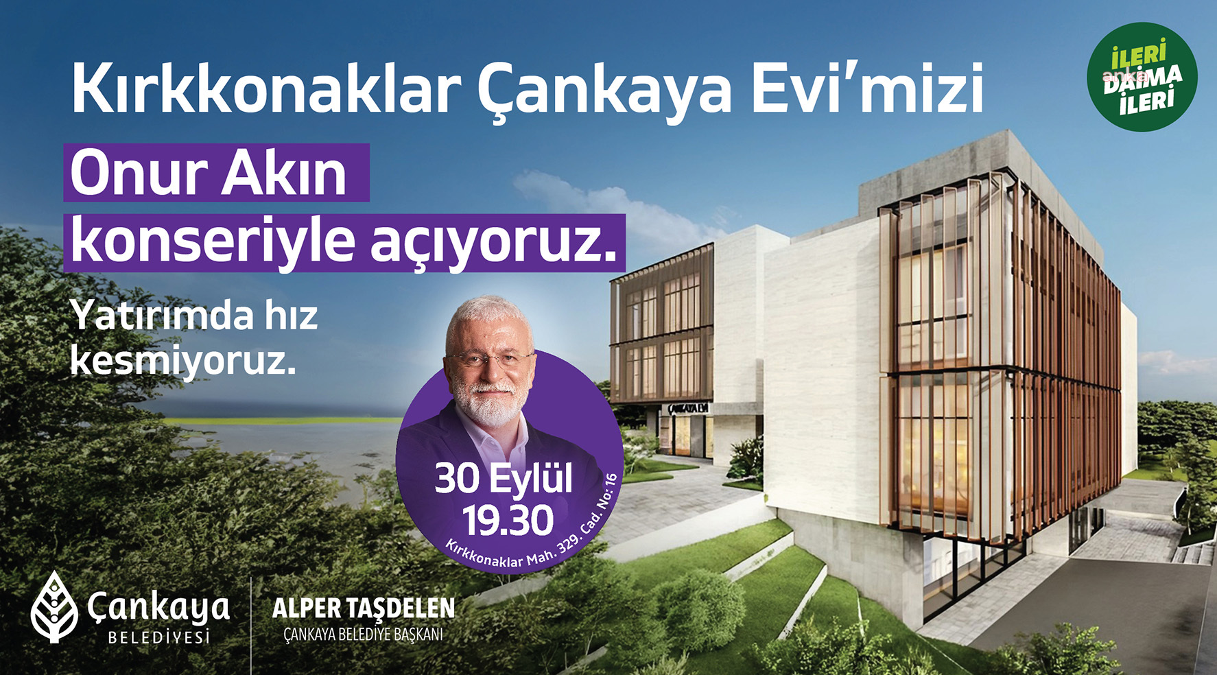 KIRKKONAKLAR ÇANKAYA EVİ ONUR AKIN KONSERİYLE AÇILIYOR