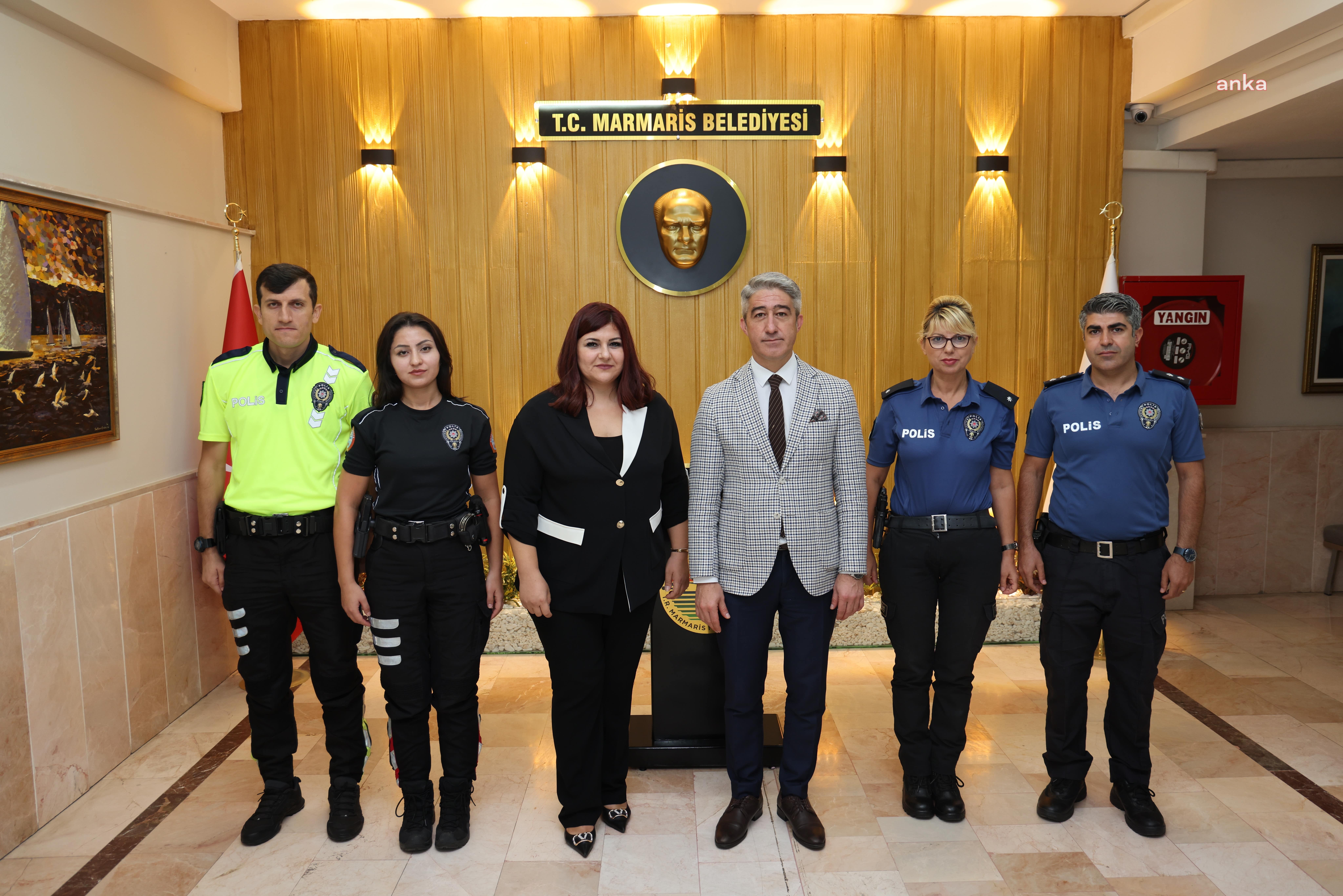 MARMARİS BELEDİYE BAŞKANI OKTAY EMNİYET MÜDÜRÜ ÖZTÜRK’Ü AĞIRLADI