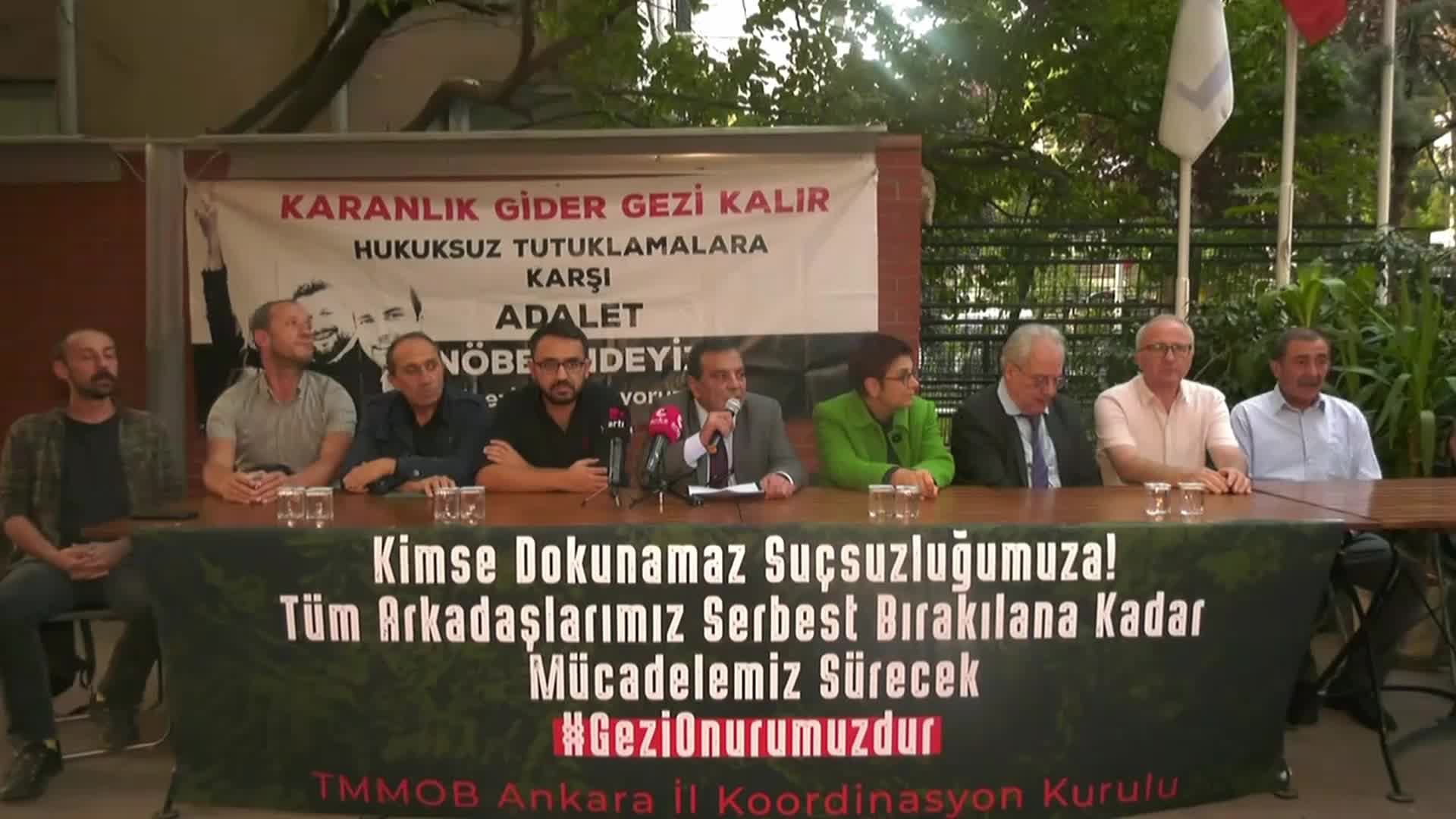 TMMOB, YARGITAY’IN GEZİ DAVASI KARARINI ANKARA'DA PROTESTO ETTİ... EMİN KORAMAZ: “GEZİ DİRENİŞİ’Nİ KARALAMAYA YÖNELİK HERHANGİ BİR KARAR TOPLUM VİCDANINDA MEŞRU DEĞİLDİR”
