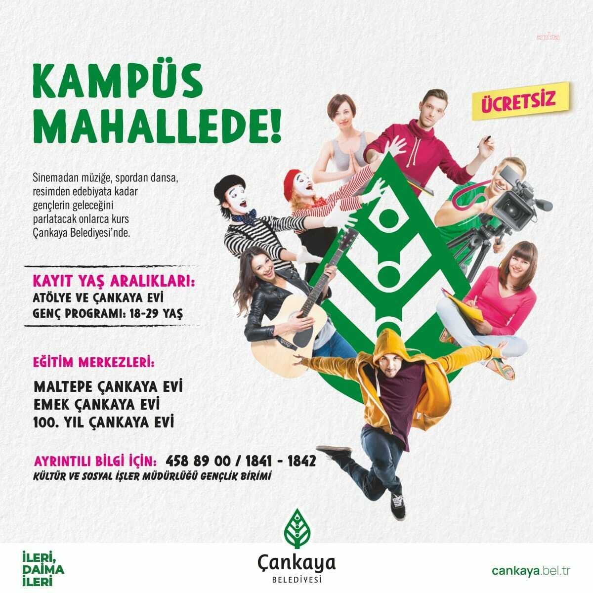 ÇANKAYA BELEDİYESİ'NİN 'KAMPÜS MAHALLEDE' KURS KAYIT DÖNEMİ BAŞLIYOR
