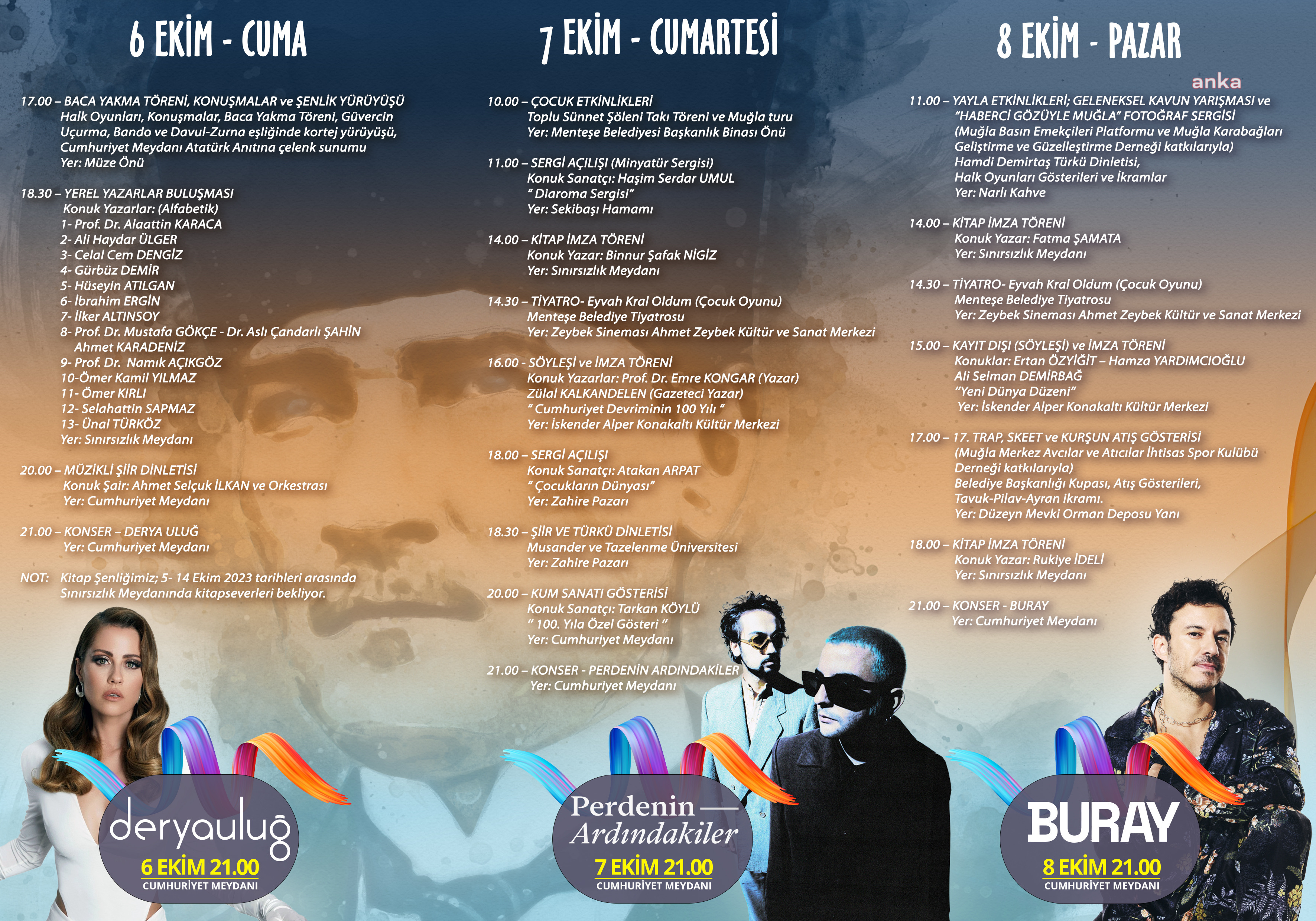 8'İNCİ MENTEŞE KÜLTÜR VE SANAT ŞENLİĞİ BAŞLIYOR