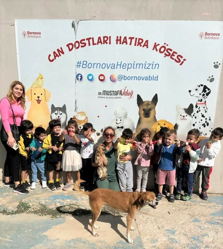 BORNOVA’DA MİNİKLER CAN DOSTLARIYLA BULUŞTU
