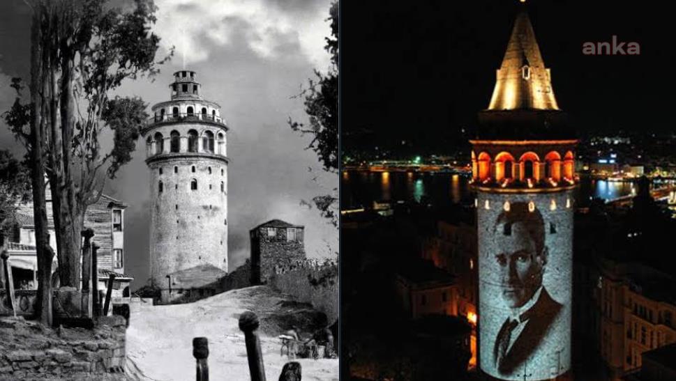 İBB, SOSYAL MEDYADA BAŞLATILAN 'YILLAR ARASI DEĞİŞİME' TARİHİ GALATA KULESİ İLE KATILDI
