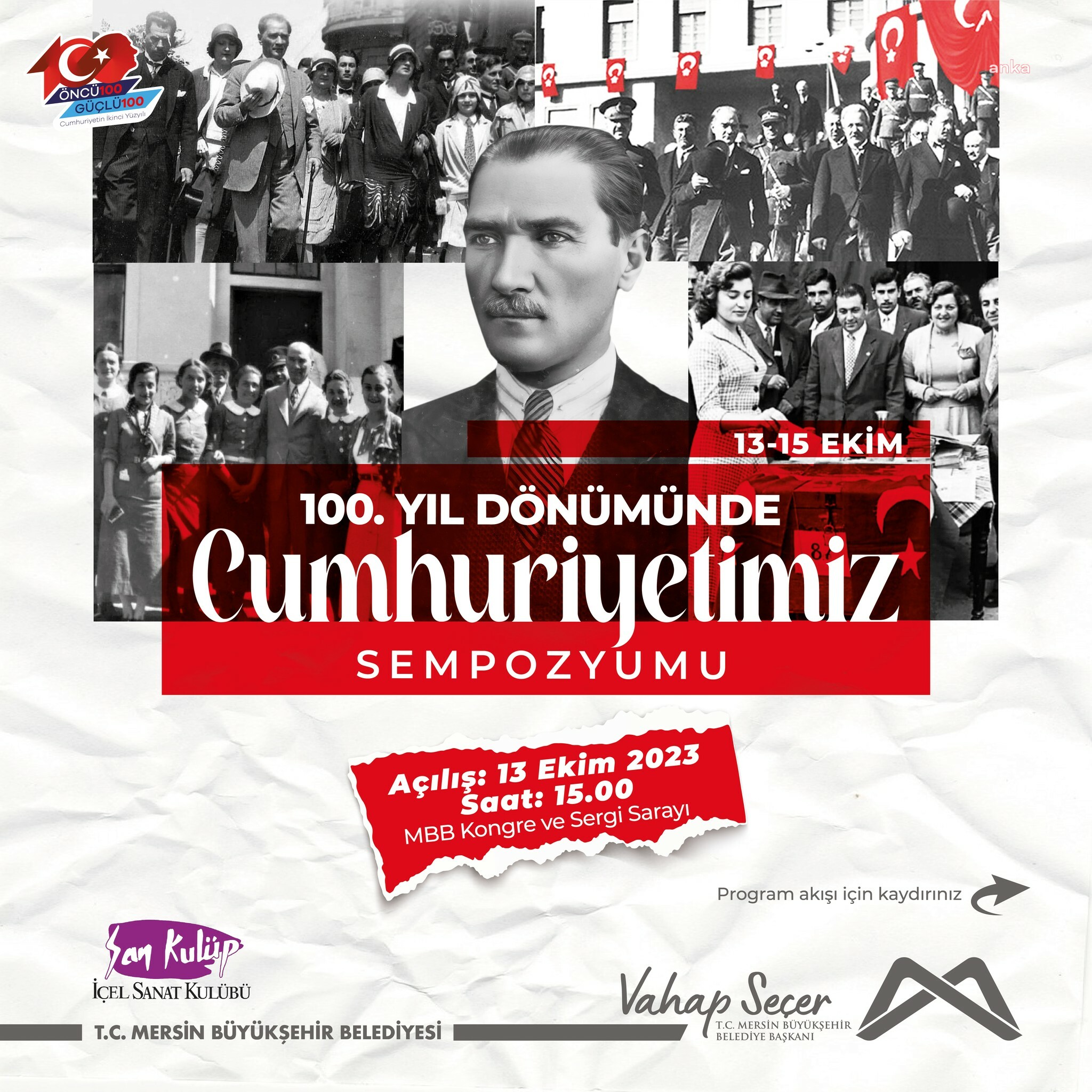MERSİN BÜYÜKŞEHİR’DEN CUMHURİYET’İN 100. YILINA ÖZEL KÜLTÜREL ETKİNLİKLER