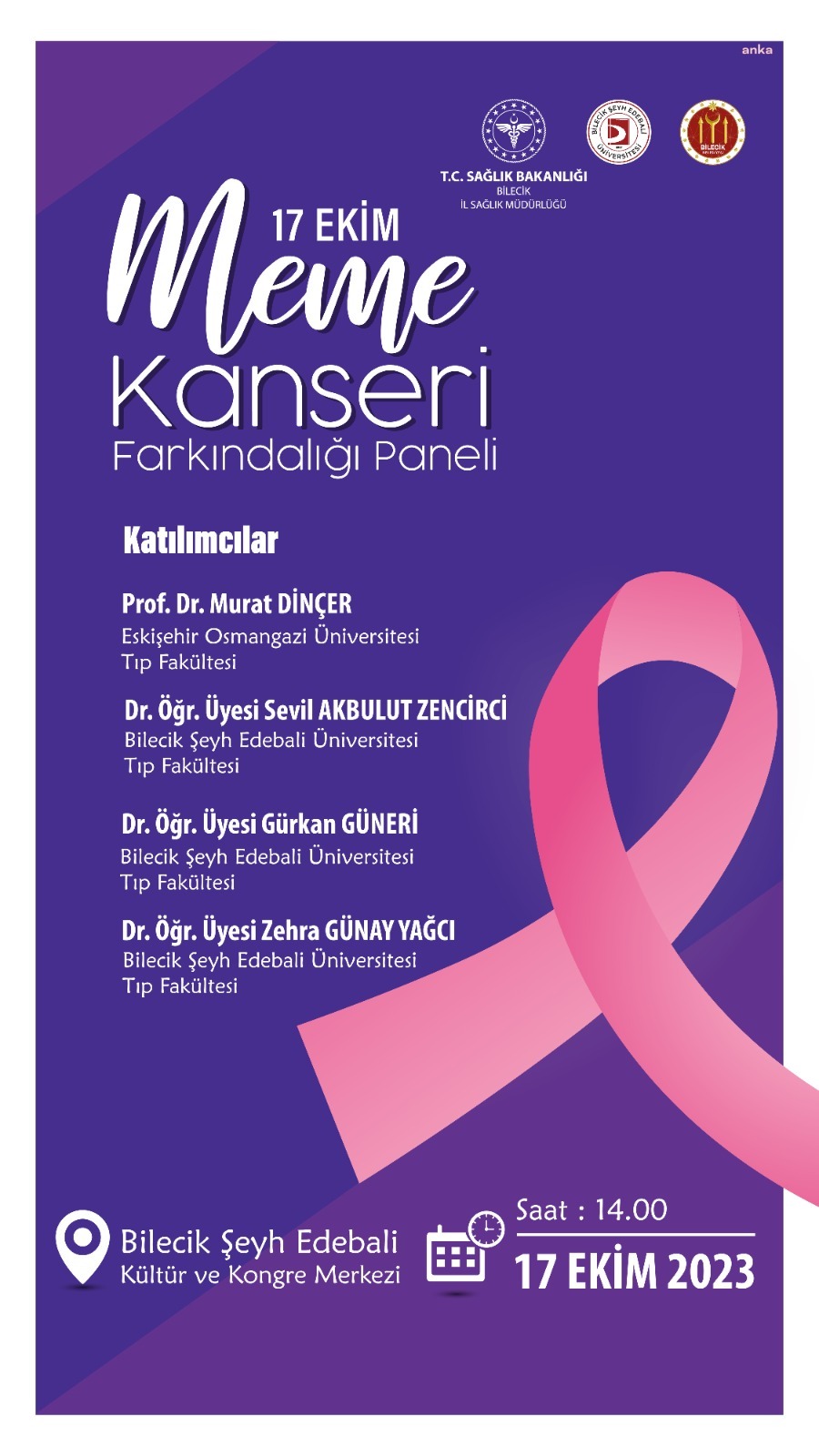 BİLECİK BELEDİYESİ TARAFINDAN ‘’MEME KANSERİ FARKINDALIK PANELİ’’ DÜZENLENECEK