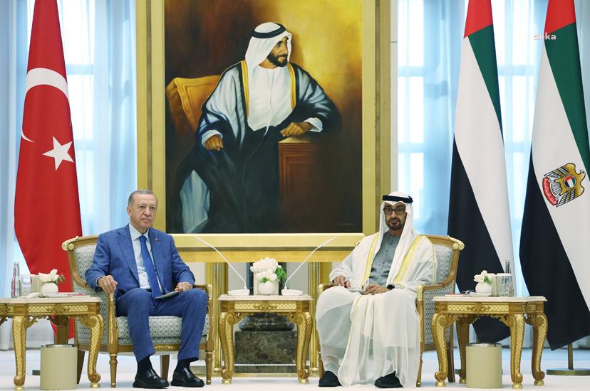 CUMHURBAŞKANI ERDOĞAN, BİRLEŞİK ARAP EMİRLİKLERİ DEVLET BAŞKANI NAHYAN İLE GÖRÜŞTÜ