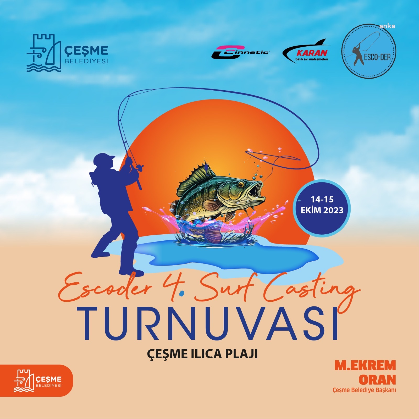 ÇEŞME’DE 4. SURFCASTİNG BALIK TURNUVASI BAŞLIYOR