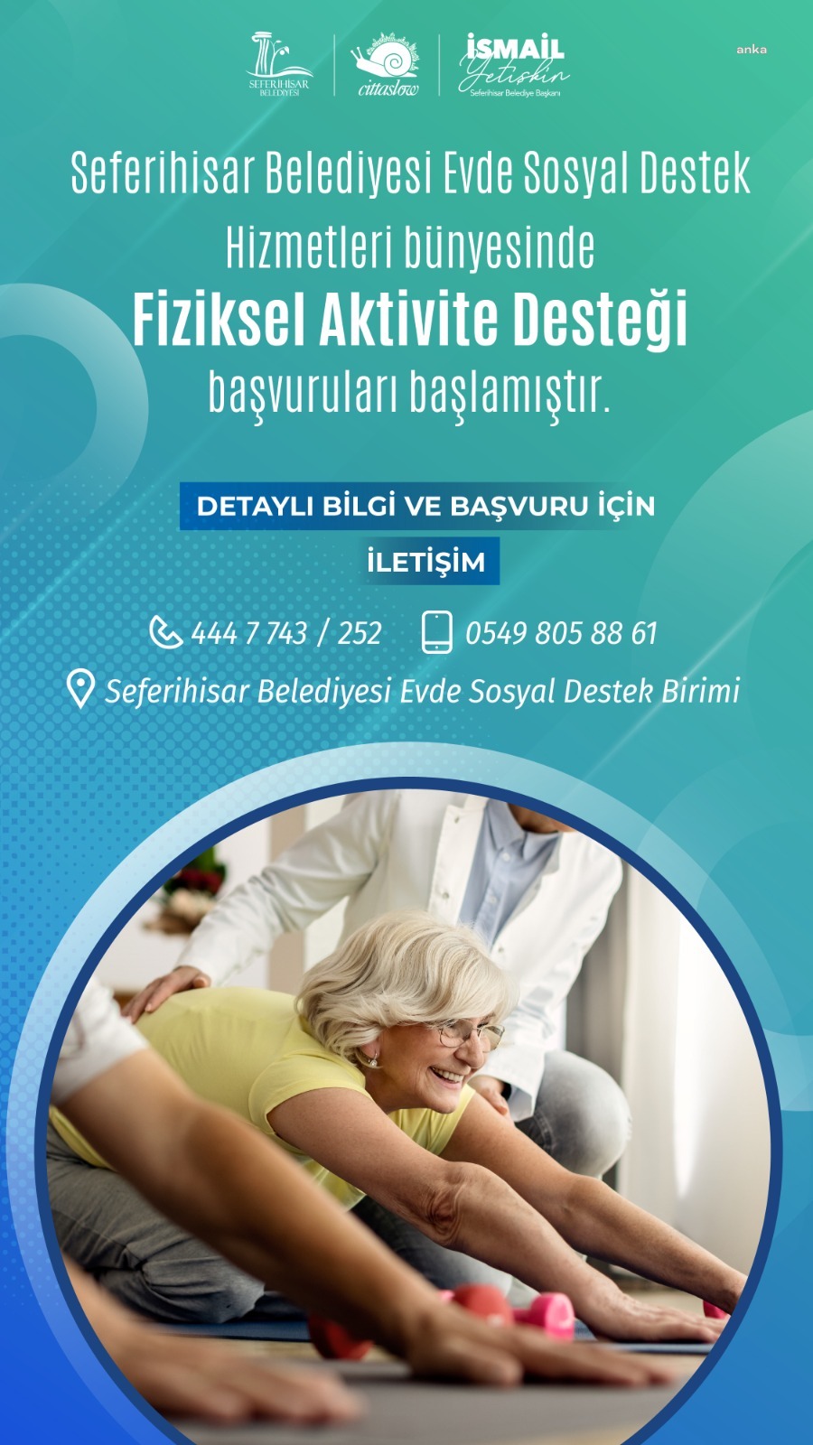 SEFERİHİSAR BELEDİYESİ’NDEN FİZİKSEL AKTİVİTE DESTEĞİ